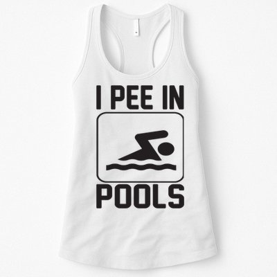 I Pee In Pools Funny I Pee In Pools Womens Tank Top