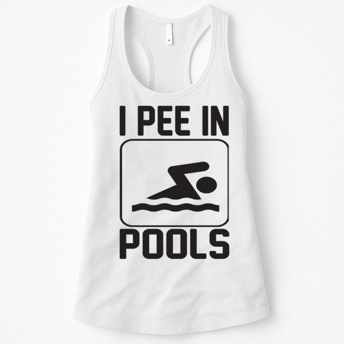 I Pee In Pools Funny I Pee In Pools Womens Tank Top