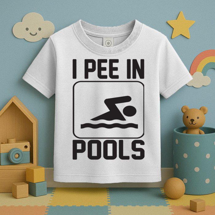I Pee In Pools Funny I Pee In Pools Toddler T-Shirt