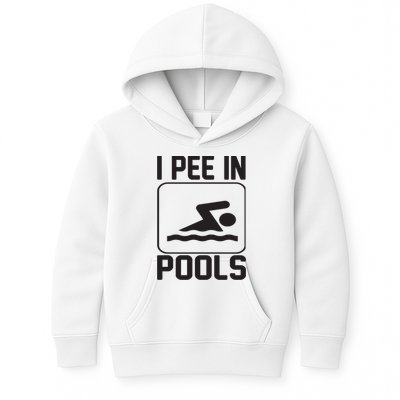 I Pee In Pools Funny I Pee In Pools Kids Hoodie