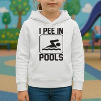 I Pee In Pools Funny I Pee In Pools Kids Hoodie