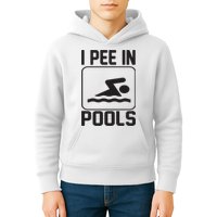 I Pee In Pools Funny I Pee In Pools Kids Hoodie