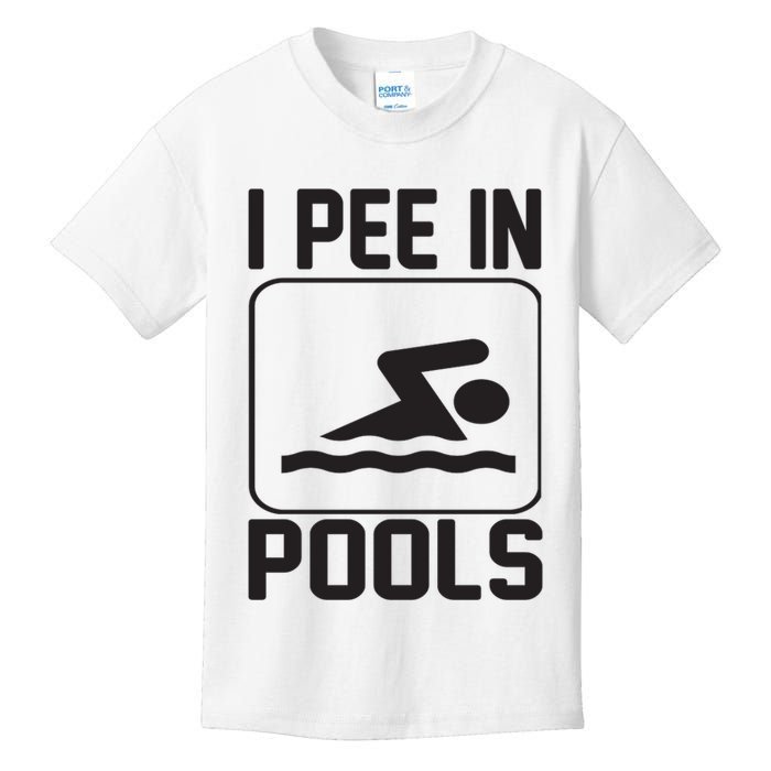 I Pee In Pools Funny I Pee In Pools Kids T-Shirt