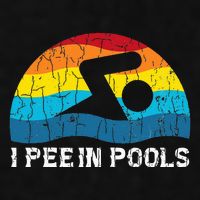 I Pee In Pools Funny Swimmer Swimming Coach Player Graphic Ladies PosiCharge Tri-Blend Wicking Tank