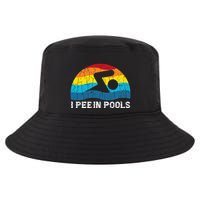 I Pee In Pools Funny Swimmer Swimming Coach Player Graphic Cool Comfort Performance Bucket Hat