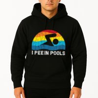 I Pee In Pools Funny Swimmer Swimming Coach Player Graphic Hoodie