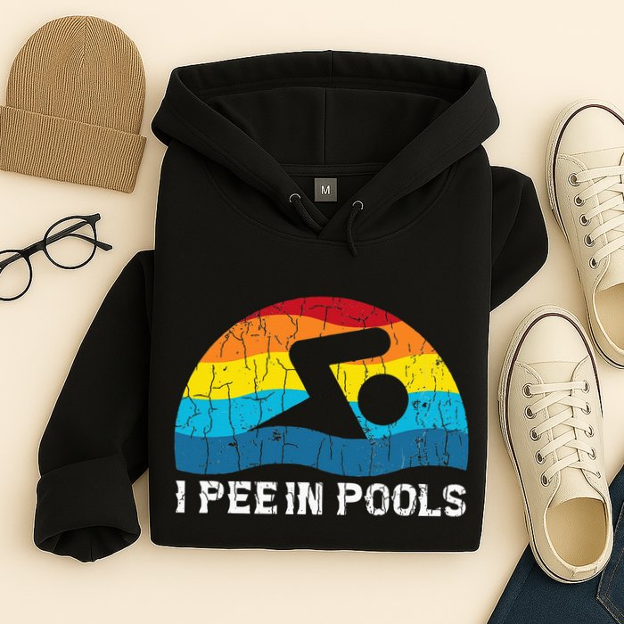 I Pee In Pools Funny Swimmer Swimming Coach Player Graphic Hoodie