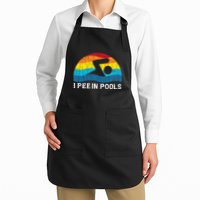 I Pee In Pools Funny Swimmer Swimming Coach Player Graphic Apron