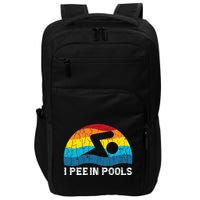 I Pee In Pools Funny Swimmer Swimming Coach Player Graphic Impact Tech Backpack