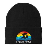 I Pee In Pools Funny Swimmer Swimming Coach Player Graphic Beanie