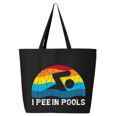 I Pee In Pools Funny Swimmer Swimming Coach Player Graphic 25L Jumbo Tote