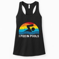 I Pee In Pools Funny Swimmer Swimming Coach Player Graphic Womens Tank Top