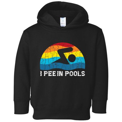 I Pee In Pools Funny Swimmer Swimming Coach Player Graphic Toddler Hoodie