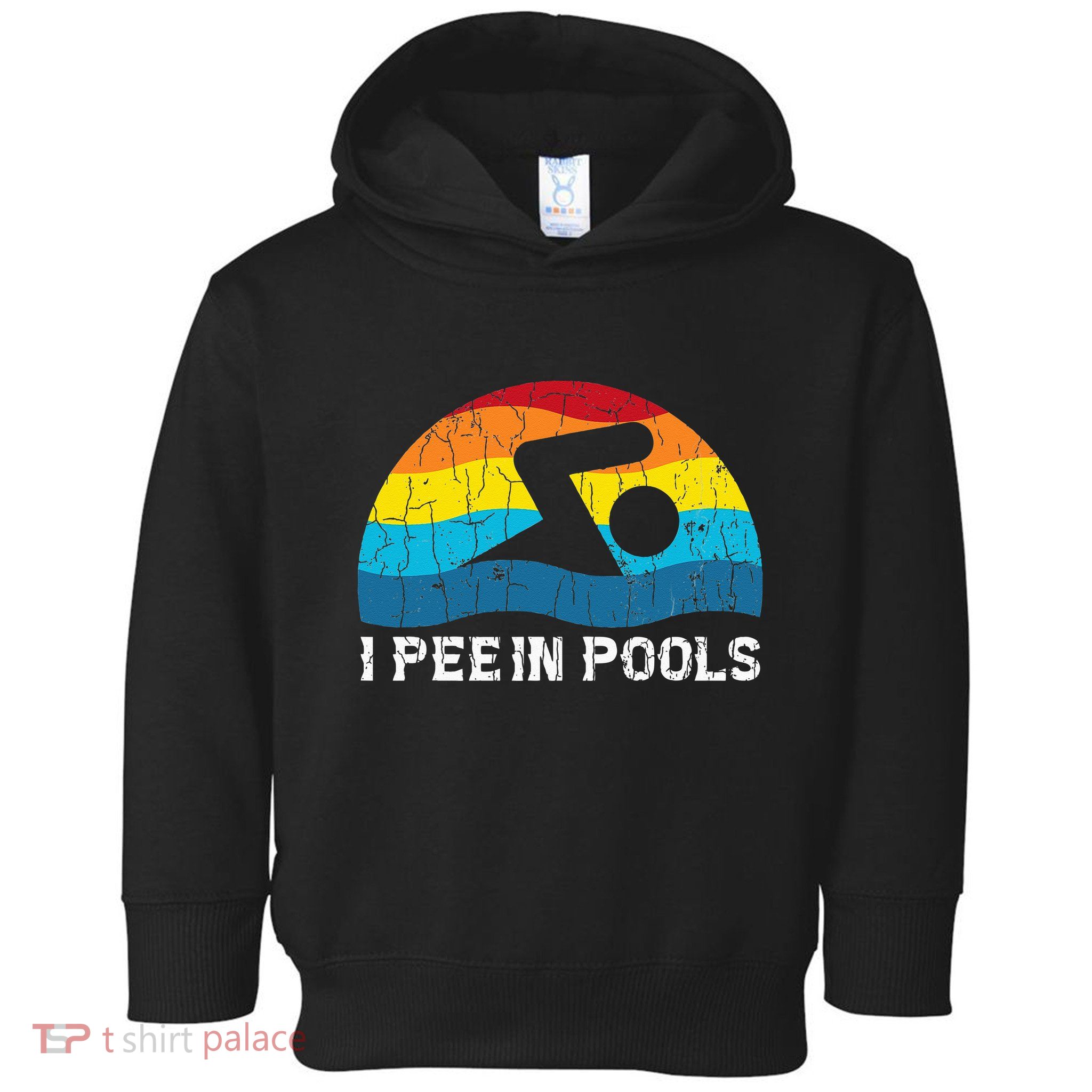 I Pee In Pools Funny Swimmer Swimming Coach Player Graphic Toddler Hoodie