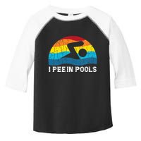 I Pee In Pools Funny Swimmer Swimming Coach Player Graphic Toddler Fine Jersey T-Shirt