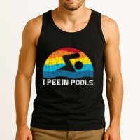 I Pee In Pools Funny Swimmer Swimming Coach Player Graphic Tank Top