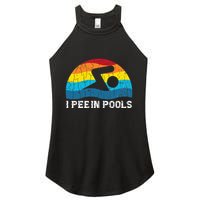 I Pee In Pools Funny Swimmer Swimming Coach Player Graphic Women's Perfect Tri Rocker Tank