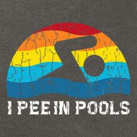 I Pee In Pools Funny Swimmer Swimming Coach Player Graphic Cotton Canvas Backpack