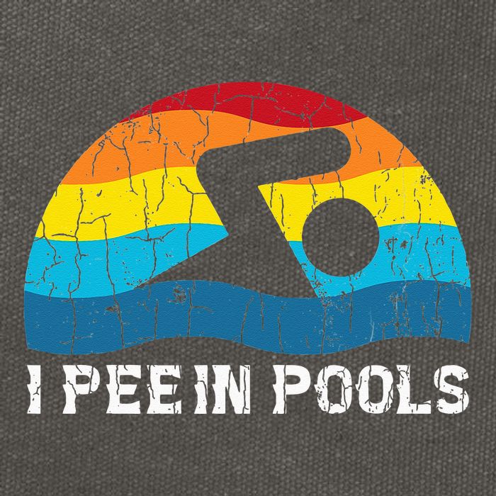 I Pee In Pools Funny Swimmer Swimming Coach Player Graphic Cotton Canvas Backpack