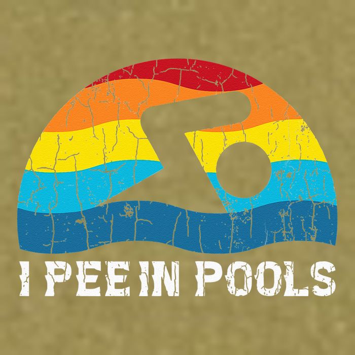 I Pee In Pools Funny Swimmer Swimming Coach Player Graphic Garment-Dyed Women's Muscle Tee