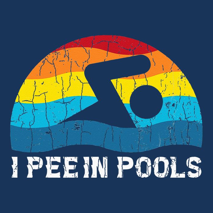 I Pee In Pools Funny Swimmer Swimming Coach Player Graphic Infant Baby Jersey Bodysuit