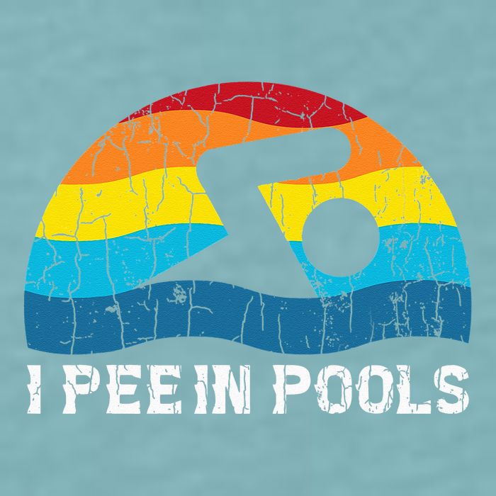 I Pee In Pools Funny Swimmer Swimming Coach Player Graphic Sueded Cloud Jersey T-Shirt