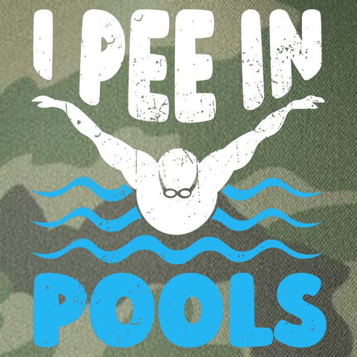 I Pee In Pools Funny Swimmer Swimming Coach Player Graphic Legacy Tie Dye Trucker Hat