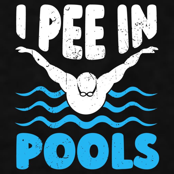I Pee In Pools Funny Swimmer Swimming Coach Player Graphic Ladies PosiCharge Tri-Blend Wicking Tank