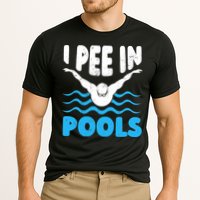 I Pee In Pools Funny Swimmer Swimming Coach Player Graphic Performance Shirt