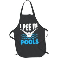 I Pee In Pools Funny Swimmer Swimming Coach Player Graphic Apron