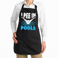 I Pee In Pools Funny Swimmer Swimming Coach Player Graphic Apron