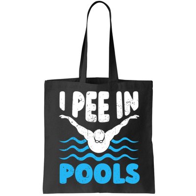 I Pee In Pools Funny Swimmer Swimming Coach Player Graphic Bag