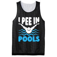 I Pee In Pools Funny Swimmer Swimming Coach Player Graphic Mesh Reversible Basketball Jersey Tank