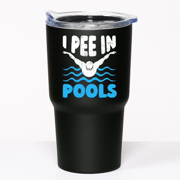 I Pee In Pools Funny Swimmer Swimming Coach Player Graphic Tumbler