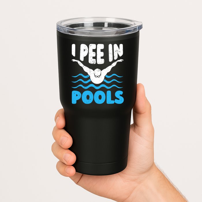 I Pee In Pools Funny Swimmer Swimming Coach Player Graphic Tumbler