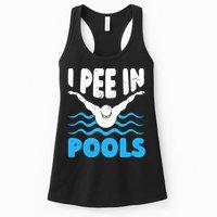 I Pee In Pools Funny Swimmer Swimming Coach Player Graphic Womens Tank Top