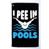I Pee In Pools Funny Swimmer Swimming Coach Player Graphic Golf Towel