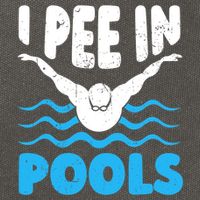 I Pee In Pools Funny Swimmer Swimming Coach Player Graphic Cotton Canvas Backpack