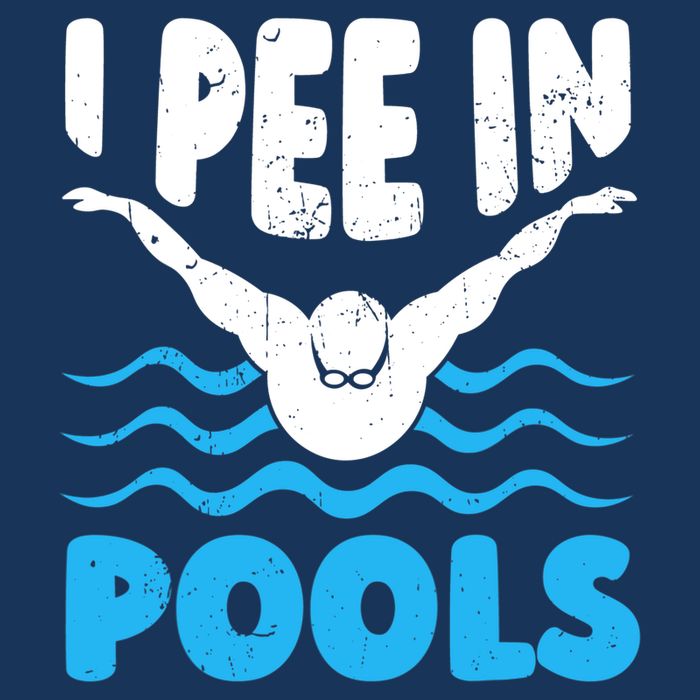 I Pee In Pools Funny Swimmer Swimming Coach Player Graphic Infant Baby Jersey Bodysuit