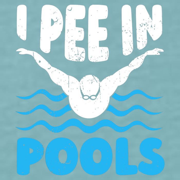 I Pee In Pools Funny Swimmer Swimming Coach Player Graphic Sueded Cloud Jersey T-Shirt