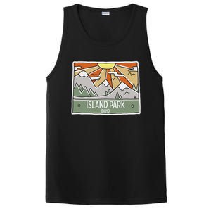 Island Park Idaho Mountains Sunshine Id Trip Souvenir PosiCharge Competitor Tank