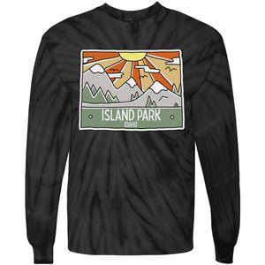 Island Park Idaho Mountains Sunshine Id Trip Souvenir Tie-Dye Long Sleeve Shirt