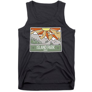 Island Park Idaho Mountains Sunshine Id Trip Souvenir Tank Top