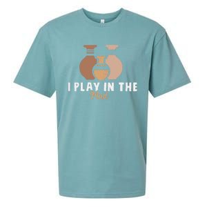 I Play In The Mud Funny Pottery Ceramic Artist Pottery Clay Sueded Cloud Jersey T-Shirt