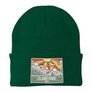 Island Park Idaho Mountains Sunshine Id Trip Souvenir Knit Cap Winter Beanie