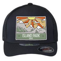 Island Park Idaho Mountains Sunshine Id Trip Souvenir Flexfit Unipanel Trucker Cap