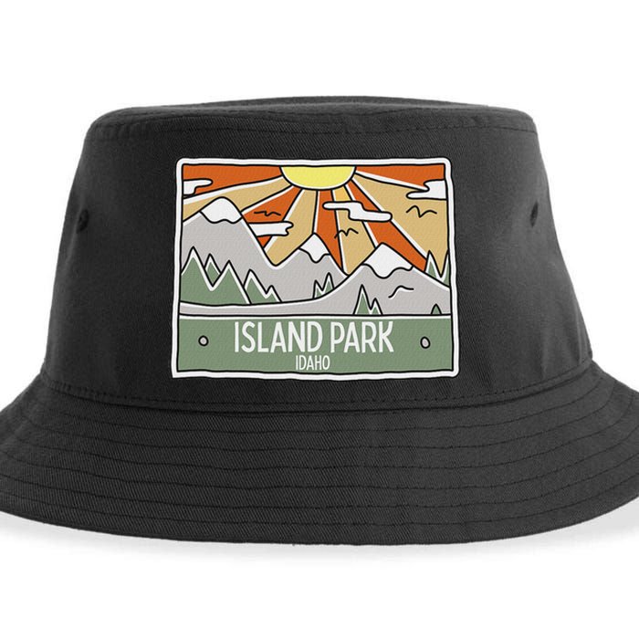 Island Park Idaho Mountains Sunshine Id Trip Souvenir Sustainable Bucket Hat