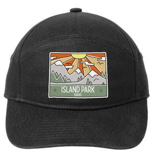 Island Park Idaho Mountains Sunshine Id Trip Souvenir 7-Panel Snapback Hat