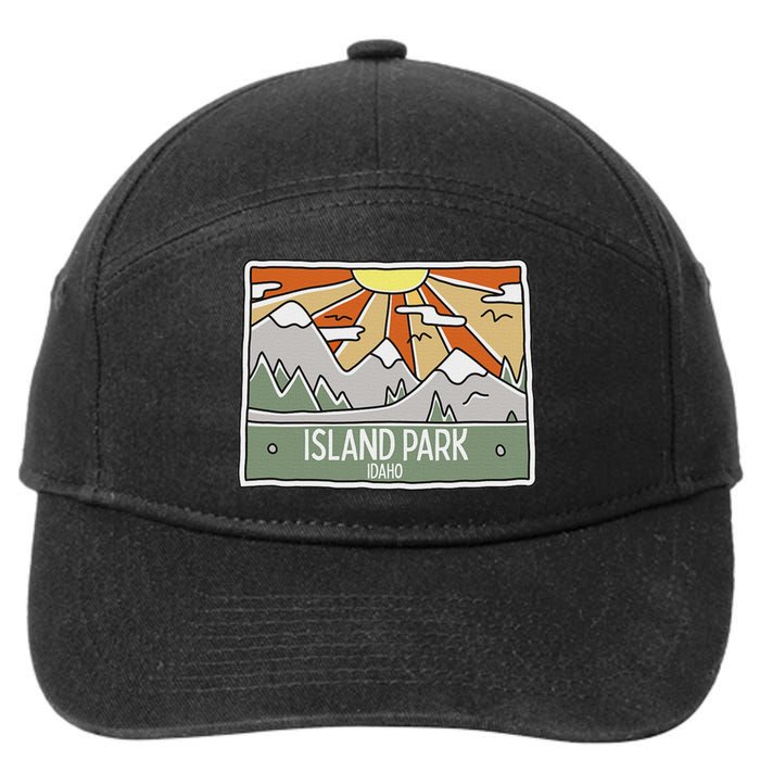 Island Park Idaho Mountains Sunshine Id Trip Souvenir 7-Panel Snapback Hat