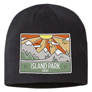 Island Park Idaho Mountains Sunshine Id Trip Souvenir Sustainable Beanie